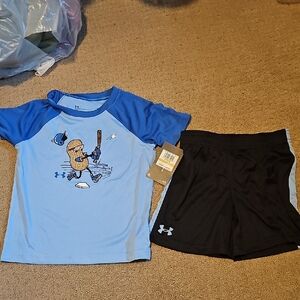 UNDER ARMOUR TODDLER BOY NWT BASEBALL THEMED SET SIZE 3T